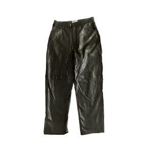 Abercrombie Vegan Leather Ankle Straight Pants